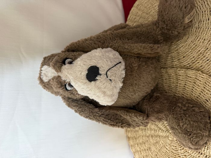 Peluche chien marron blanc LOUISE MANSEN - photo numéro 5