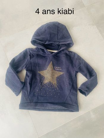 Sweat à capuche 4 ans étoile kiabi