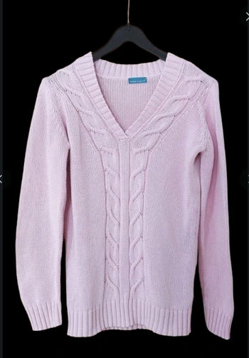 Pull rose en coton 38-40 Terres d'Azur