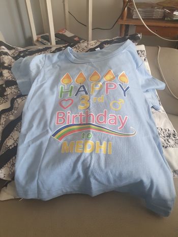 Tee shirt anniversaire 3 ans Medhi