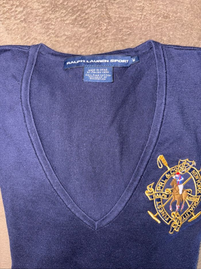 Pull bleu Ralph Lauren sport femme taille M en très bon état - photo numéro 3