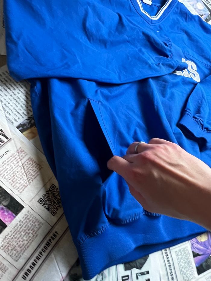 Pull sweat Hoodie Nike vintage rare taille XXL bleu - photo numéro 4