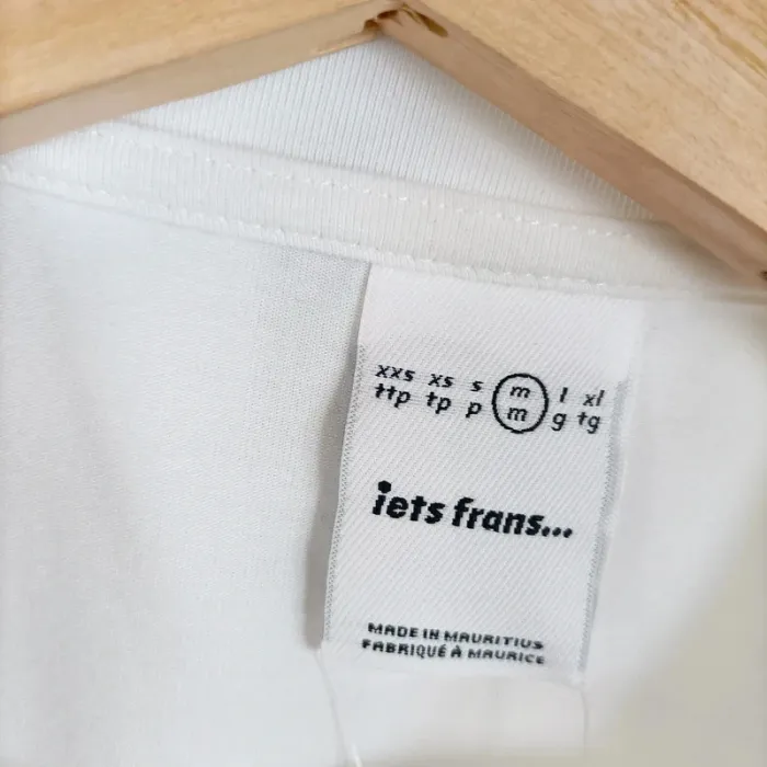 T-shirt blanc côtelé "iets frans" Taille M A706 - photo numéro 7