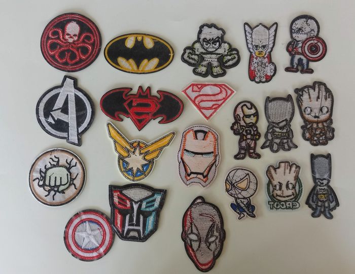 20 patchs ecussons thermocollant ou à coudre avengers marvel - photo numéro 2