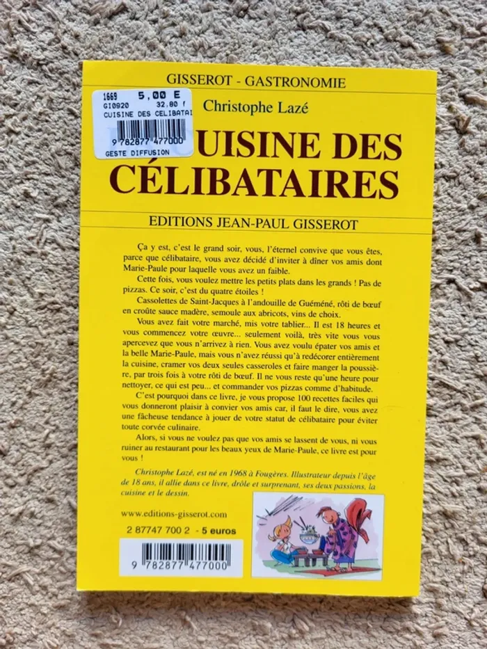 Livre "Cuisine des célibataires" de Christophe Lazé - photo numéro 2