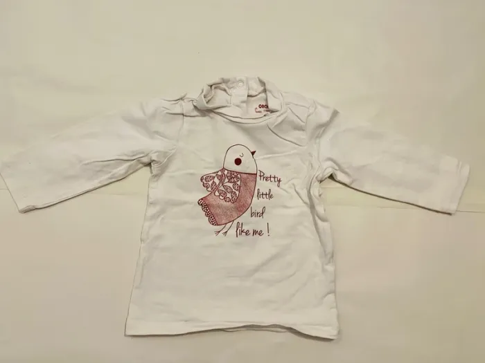 Lot 6 t-shirts manches longues fille 12 mois - photo numéro 6