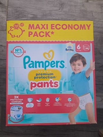 Couches pants pampers premium taille 6
