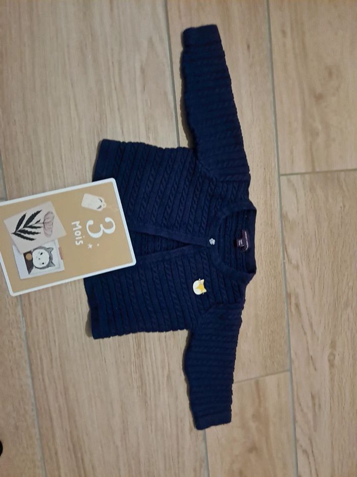 Gilet sergent major bleu marine 3 mois - photo numéro 3