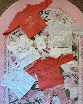 lot 6 mois fille printemps été – bambi disney + ensembles & t shirts