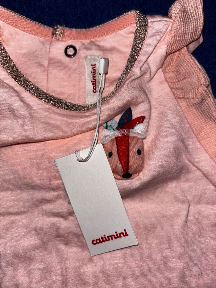 T-shirt De la Marque Catimini Original Neuf Étiquetés - photo numéro 2