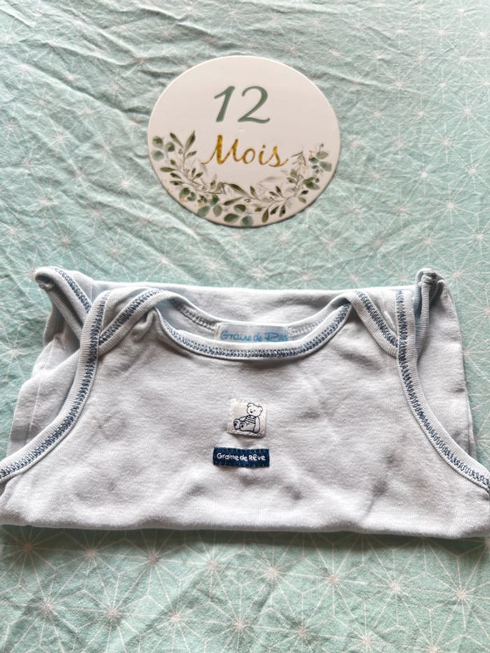Lot de 6 bodies été 12 mois - photo numéro 4