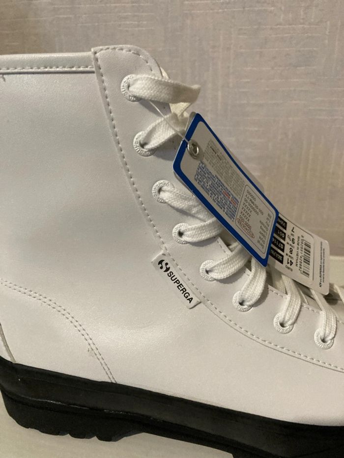 Bottines blanches Superga Alpina vegan leather 🌱 41 - photo numéro 3