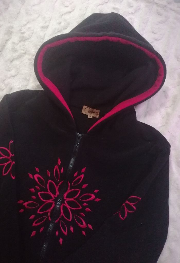 Veste zippée polaire 🖤🩷🖤 à capuche femme M