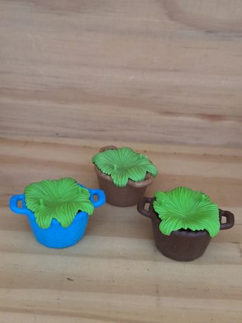 Playmobil 3 paniers en osier avec herbes