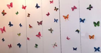 Lot de 33 papillons magnétiques 3D