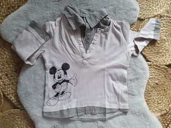 T.shirt manches longues beige Disney 3 ans
