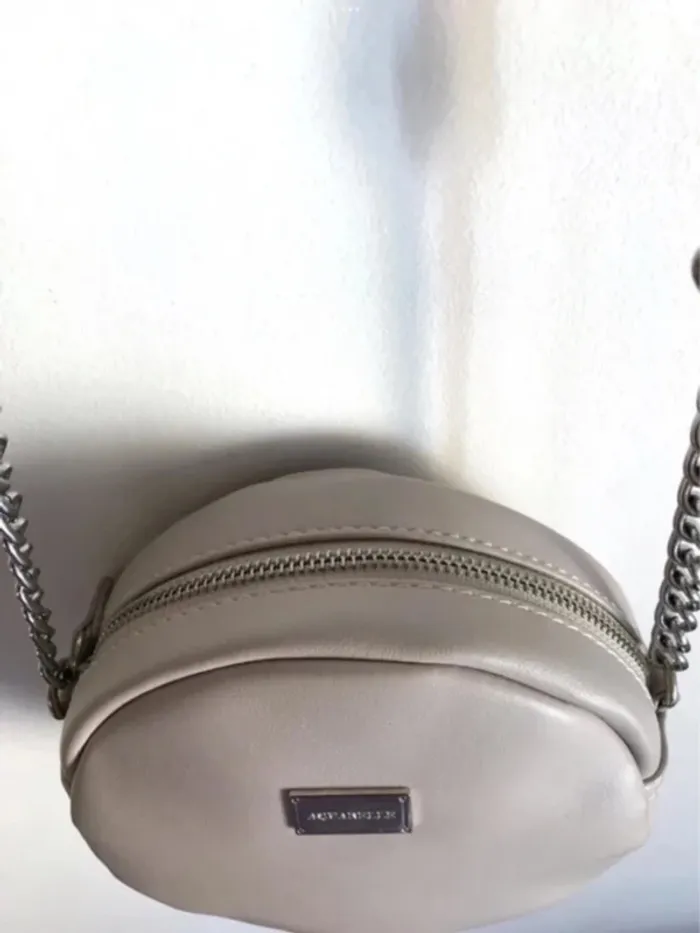 Sac à bandoulière en similicuir gris clair Aquarelle - photo numéro 6