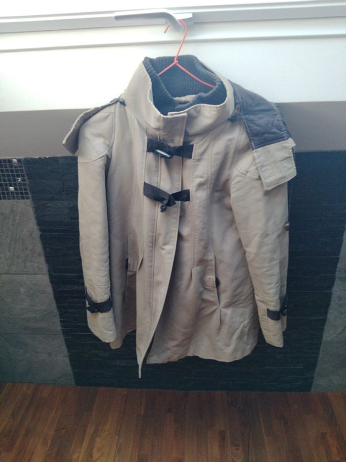 Manteau matelassé Beige Zara Basic - photo numéro 2