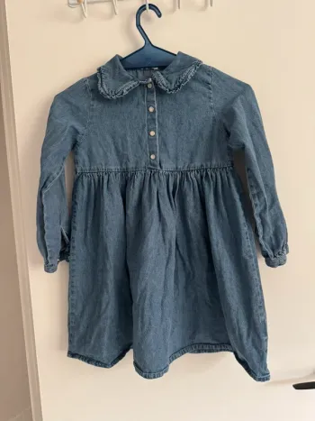 Robe en jean bleu fille