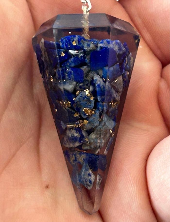 Pendule Orgonite & Lapis-Lazuli – Intuition et Protection Énergétique - photo numéro 3