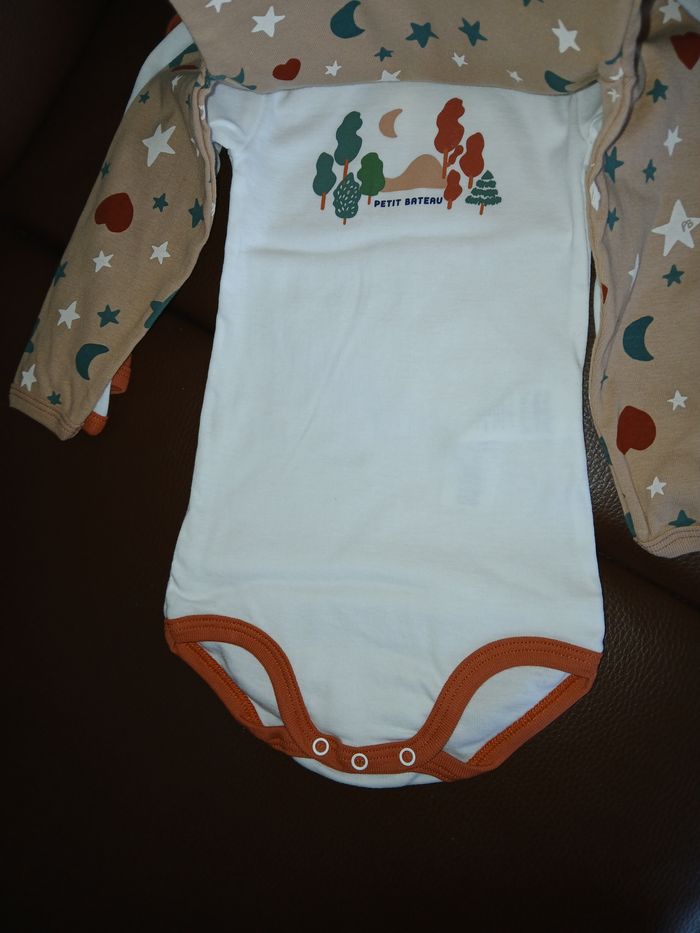 lot de 3 bodies manches longues garcon petit bateau 18 mois - photo numéro 3