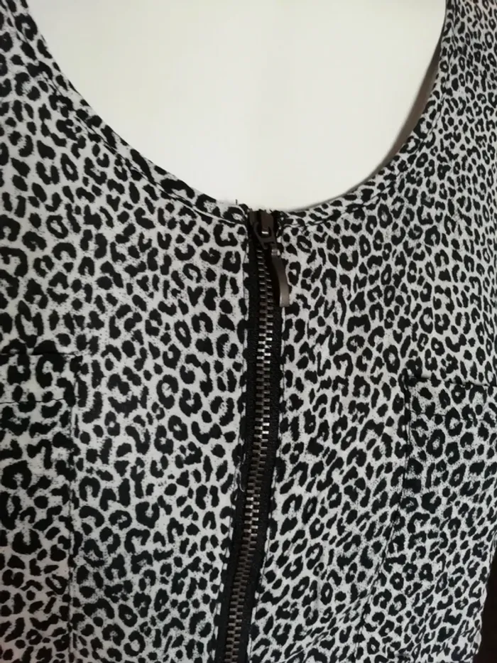 Top blouse chemise chemisier léopard Zippée demi saison - photo numéro 2