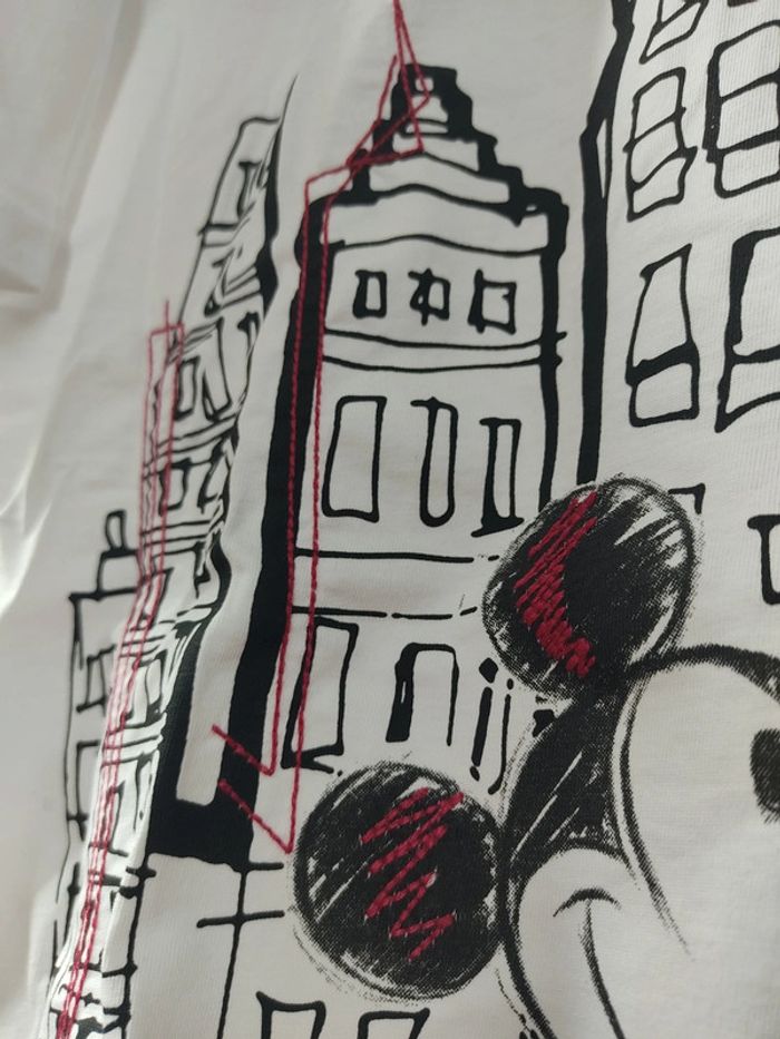 T-shirt femme blanc Disney Mickey Mouse S coton Neuf - photo numéro 3