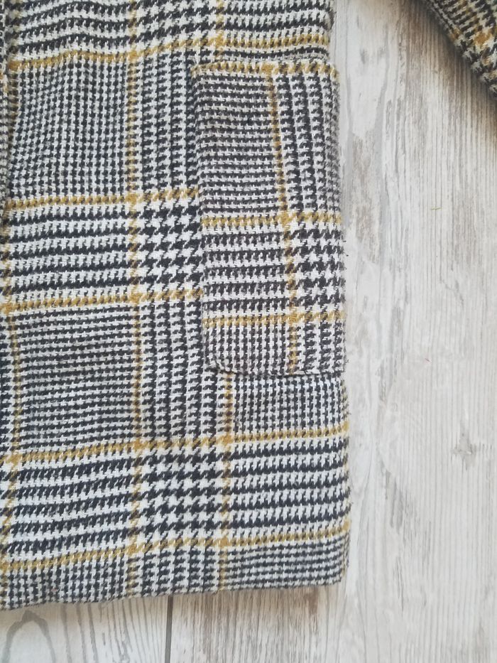 Manteau veste fille à carreaux 5/6 ans tbe - photo numéro 2