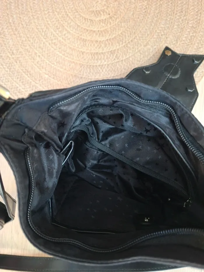 Sac Thierry Mugler noir vintage – Étoile métallique – Bandoulière - photo numéro 9