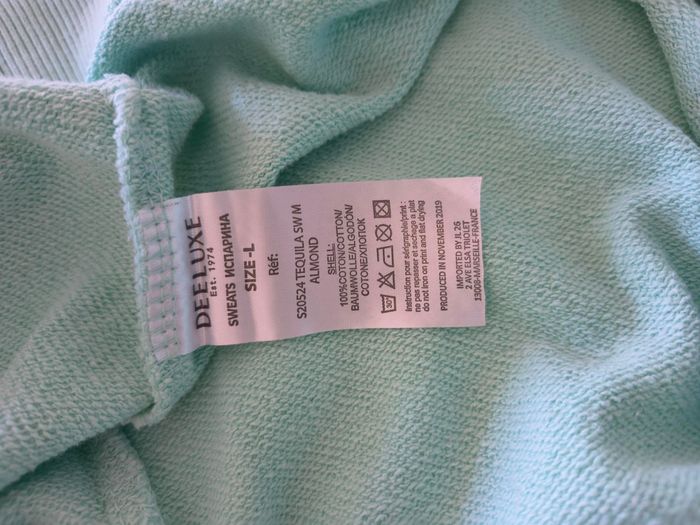 Sweat capuche Deeluxe homme vert amande Tequila taille L - photo numéro 4