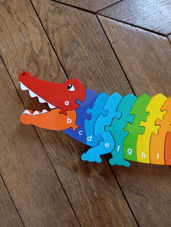 Crocodile en bois - photo numéro 2