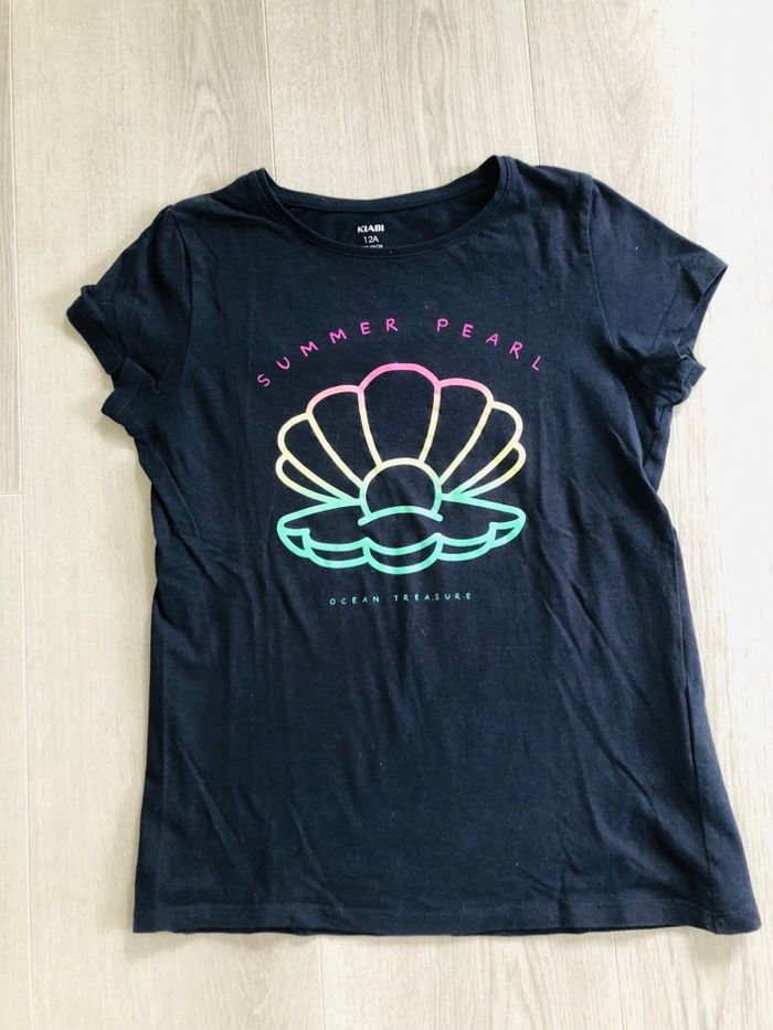 Tee shirt fille kiabi 12 ans coton coquillage - photo numéro 7