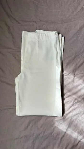 Pantalon de tailleur large blanc taille 38/M gémo