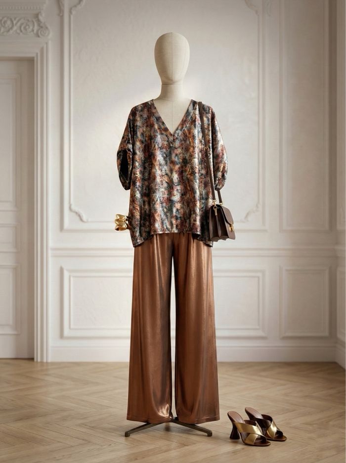 Tunique Emablues Lyo – Imprimé irisé, fabrication française, neuve - photo numéro 2