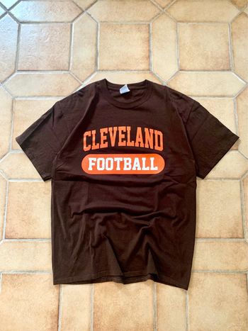 Tee shirt printed /imprime Cleveland Football port and company vintage