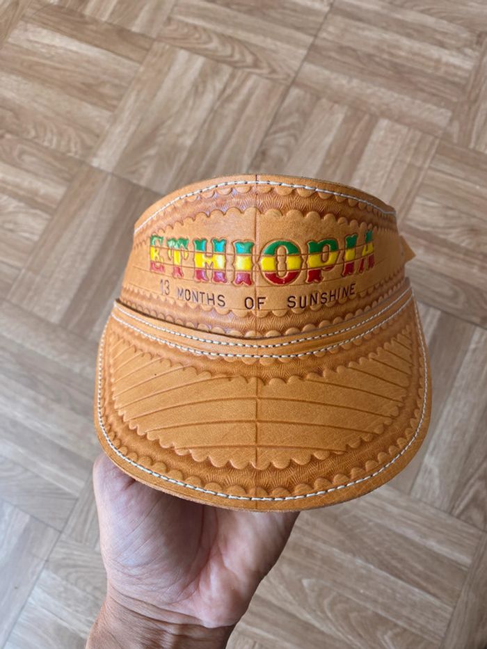 Casquette visière marron vintage Éthiopia