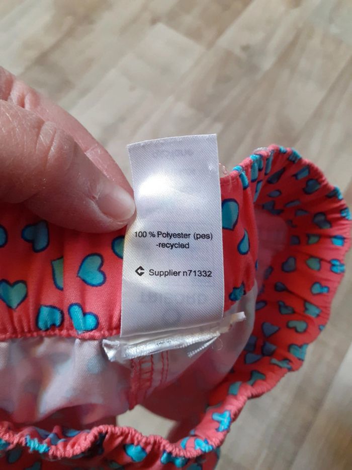 Short de bain fille rose cœurs bleu 2 ans neuf - photo numéro 6