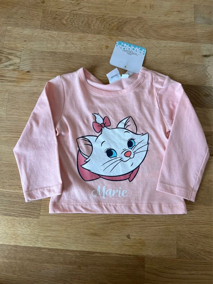 Tee shirt manche longue marie aristochat disney