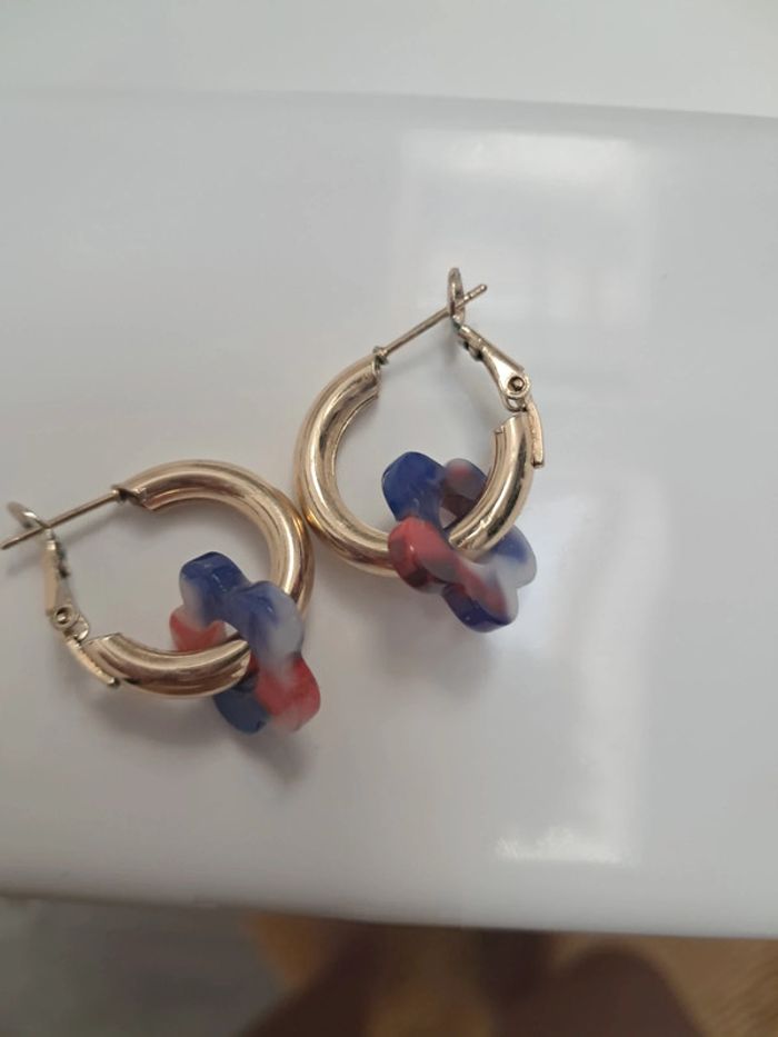 Boucles d'oreilles fleurs - photo numéro 2