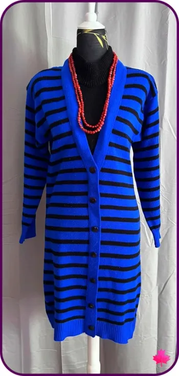 🌷robe vintage bleu et noir🌷