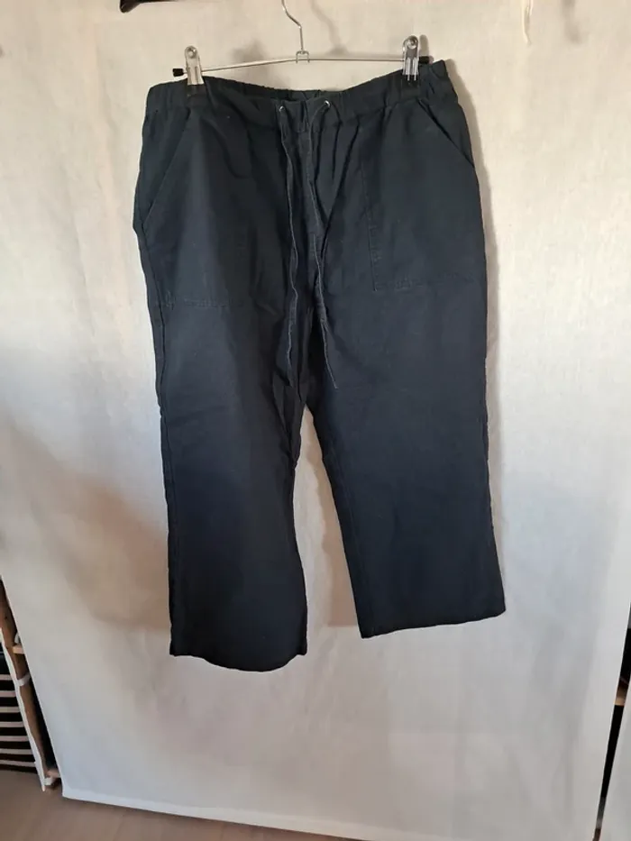 Pantacourt marine femme