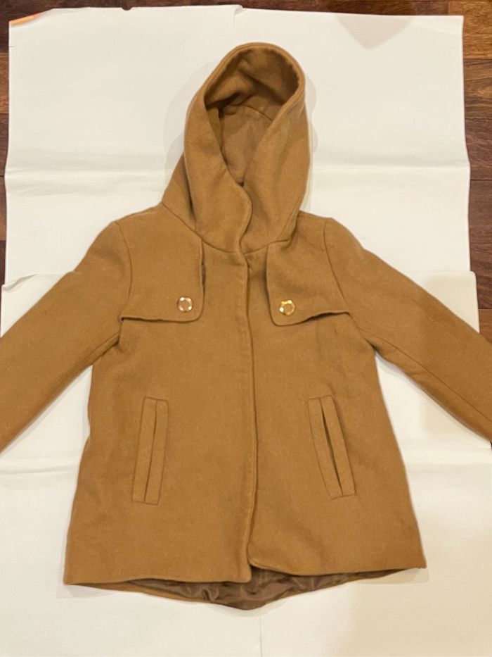 Veste manteau camel zara basic taille XS/34 - photo numéro 4