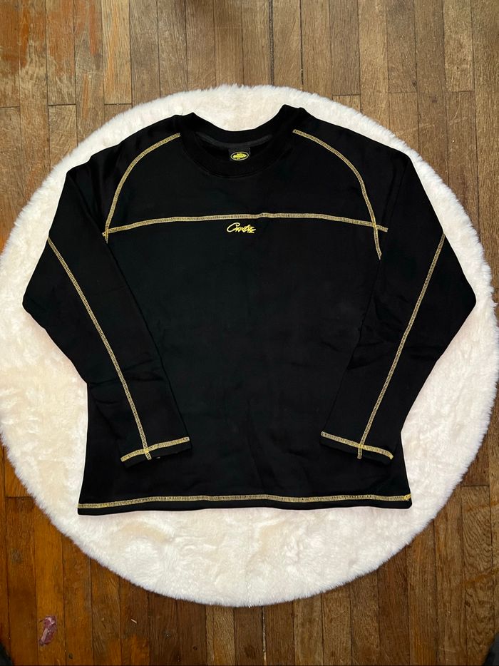 Sweat corteiz noir/jaune neuf sans étiquette taille M