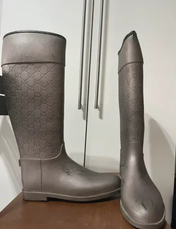 Bottes hautes Gucci grises