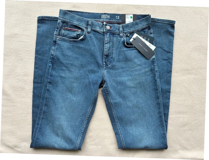 Jeans bleu foncé Tommy Hilfiger homme W30L34 denton straight neuf avec étiquette - photo numéro 7