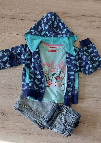 Joli ensemble 3 pièces demi-saison fille 4 ans