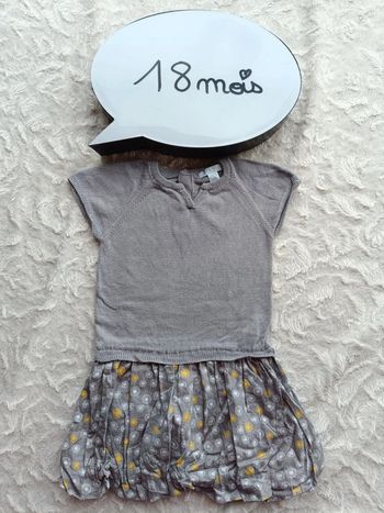 Robe style pull en haut et boule en bas Fille 18 mois Obaïbi