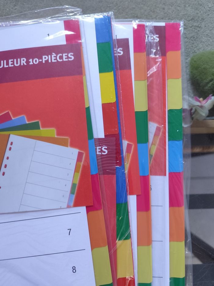 Lot de 2 x 10 Intercalaires plastique NEUF - photo numéro 3