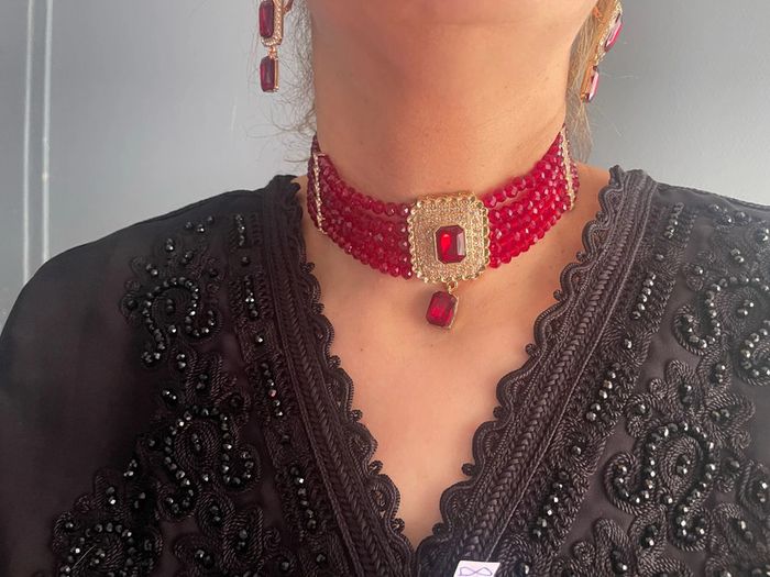 Caftan noir  perles et broderie - photo numéro 8