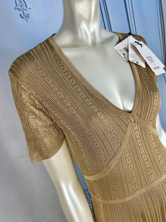 Robe longue maille Ba&sh Bronze T.2 / M neuve - photo numéro 8